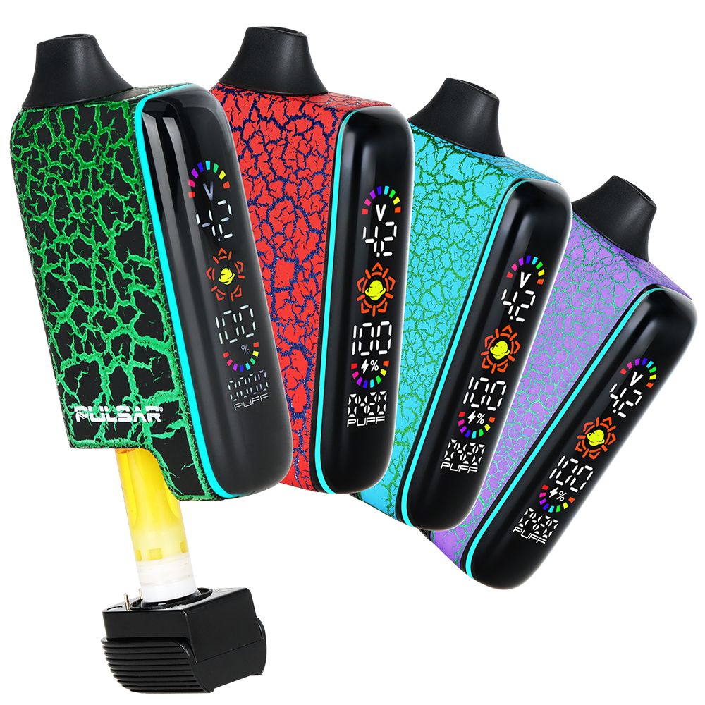 Pulsar 510 DL 5.0 Precision Voltage Control LCD Screen Vape Bar | Crackle Series | 1000mAh - Discreet Smoker