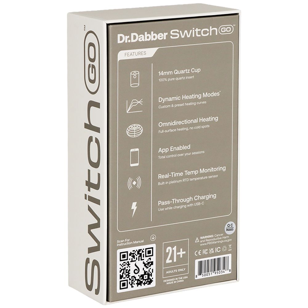 Dr. Dabber Switch GO(TM) eRig - 1600mAh / Black - Discreet Smoker