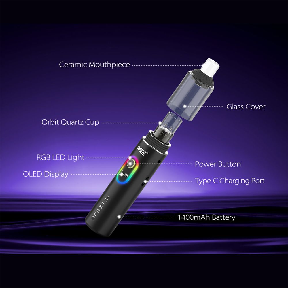 Yocan Orbit 2.0 Concentrate Vaporizer | 1400mAh - Discreet Smoker