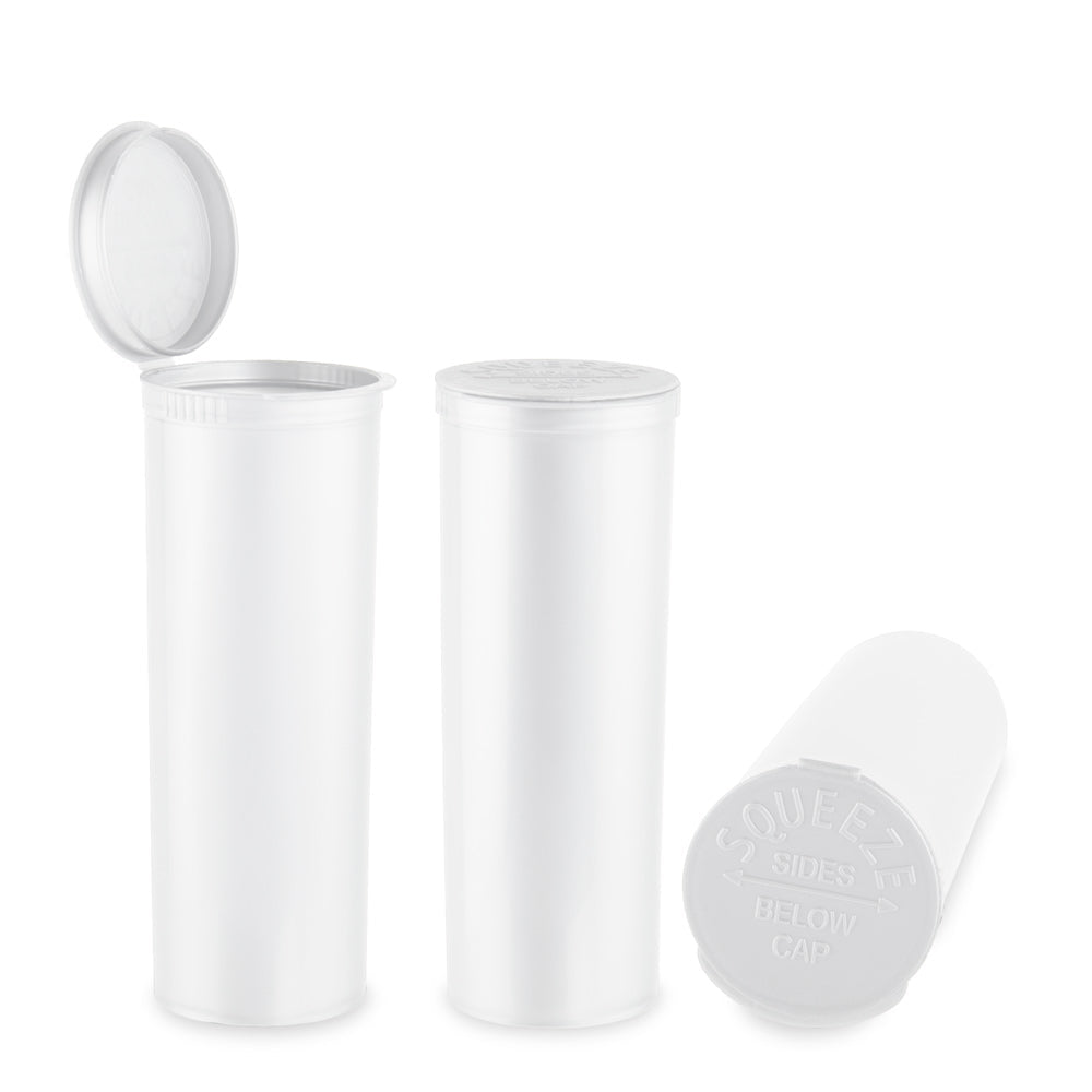 Loud Lock Plastic Pop Top - 60 Dram - 75pc - Child Resistant - Discreet Smoker