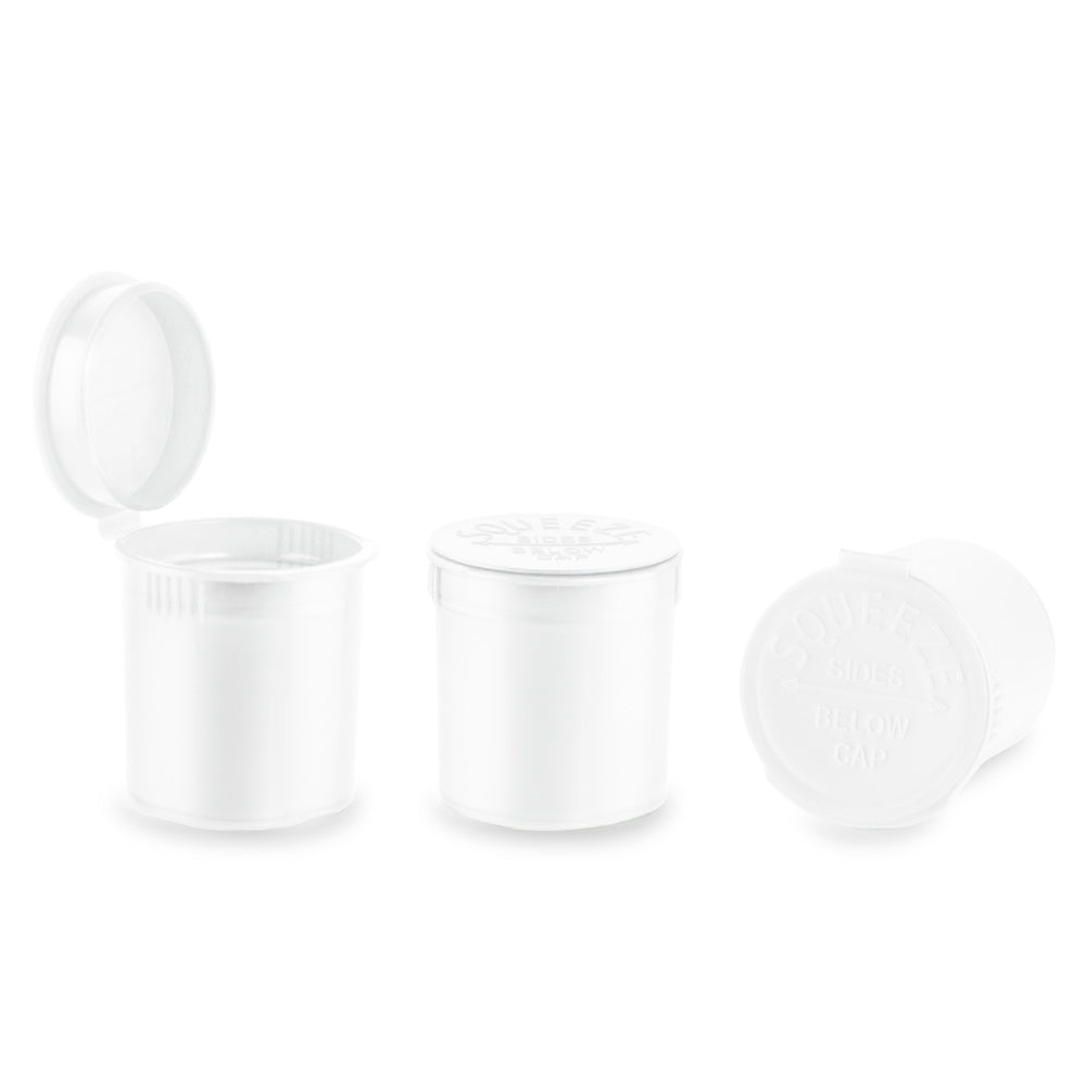 Loud Lock Plastic Pop Top - 6 Dram - 600pc - Child Resistant - Discreet Smoker
