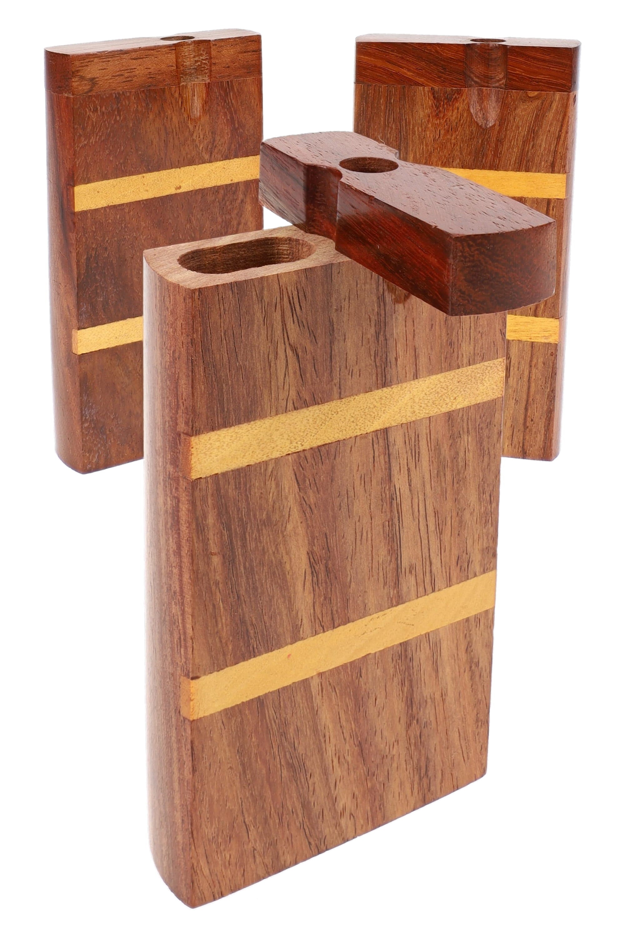 Indian Rosewood Dugout “Inlay Vault” – 4″ - Discreet Smoker
