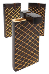 Burned Wood Dugout “Night Lattice” – 4″ – Assorted - Discreet Smoker