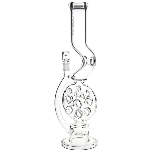 Pulsar Swiss Perc Kink Neck Glass Water Pipe - 18" / 14mm F - Discreet Smoker
