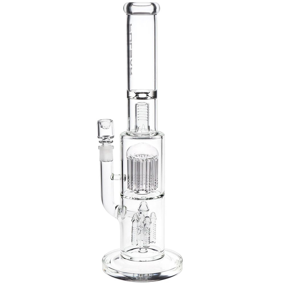 Pulsar Double Chamber Rocket Perc Chugger Glass Water Pipe - 15.25" / 14mm F - Discreet Smoker