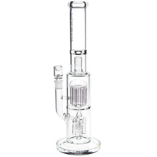 Pulsar Double Chamber Rocket Perc Chugger Glass Water Pipe - 15.25" / 14mm F - Discreet Smoker