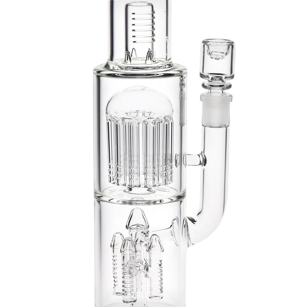 Pulsar Double Chamber Rocket Perc Chugger Glass Water Pipe - 15.25" / 14mm F - Discreet Smoker