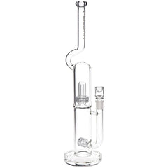Pulsar Kink Neck Double Chamber Chugger Glass Water Pipe - 17.25" / 14mm F