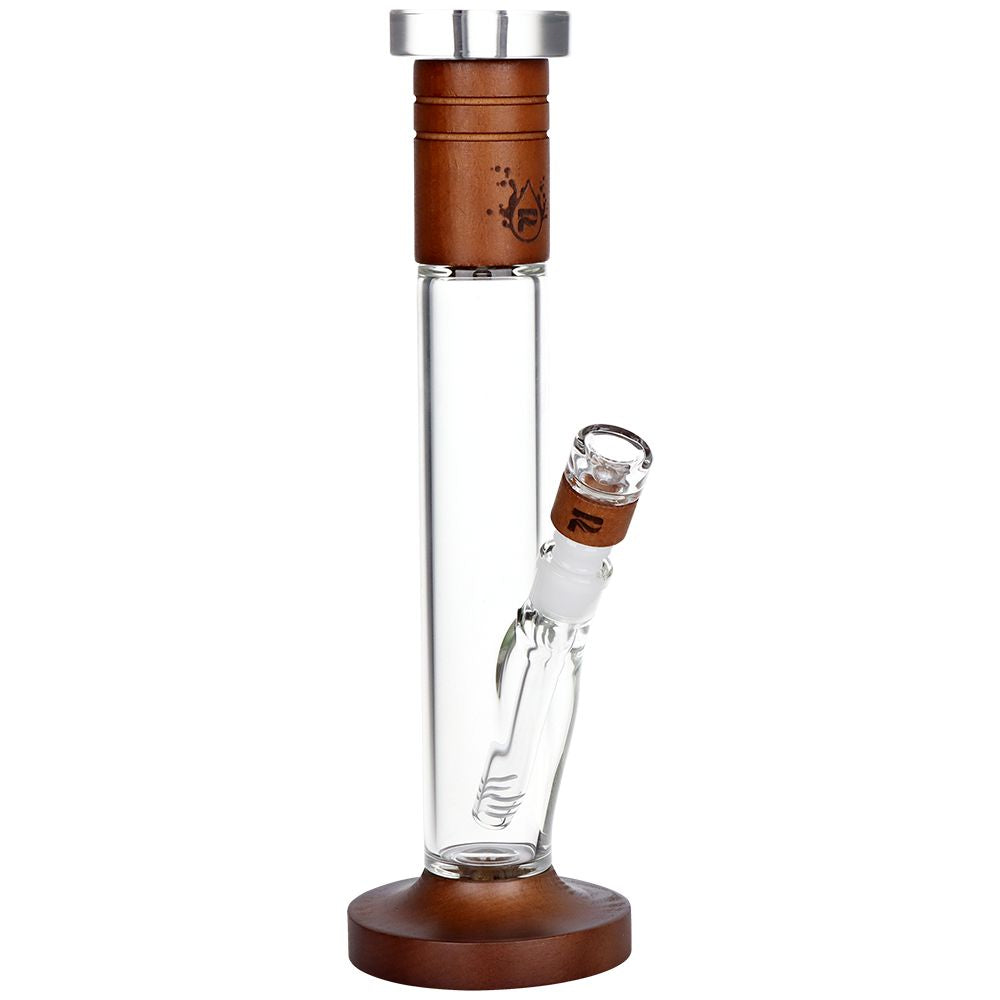 Pulsar Wood on Glass Straight Tube Water Pipe - 14.25" / 14mm F - Discreet Smoker