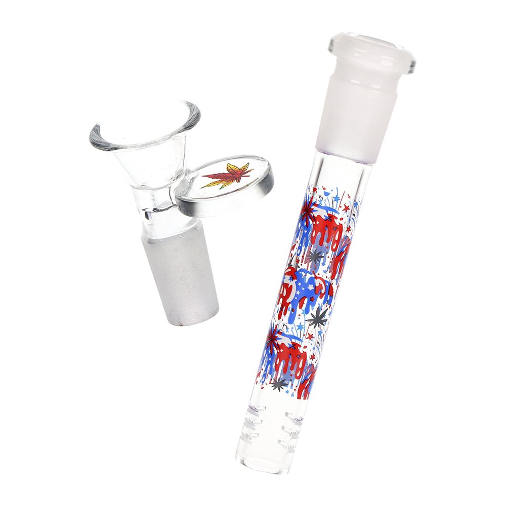 Pulsar Melting Uncle Sam Beaker Glass Water Pipe - 9.75" / 14mm F - Discreet Smoker
