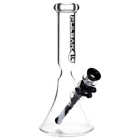 Pulsar Flared Beaker Glass Water Pipe w/ Ice Restriction - 9.75" / 14mm F - Discreet Smoker