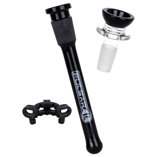 Pulsar Flared Beaker Glass Water Pipe w/ Ice Restriction - 9.75" / 14mm F - Discreet Smoker