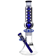 Pulsar Chillr Glycerin Beaker Glass Water Pipe - 13" / 14mm F / Blue