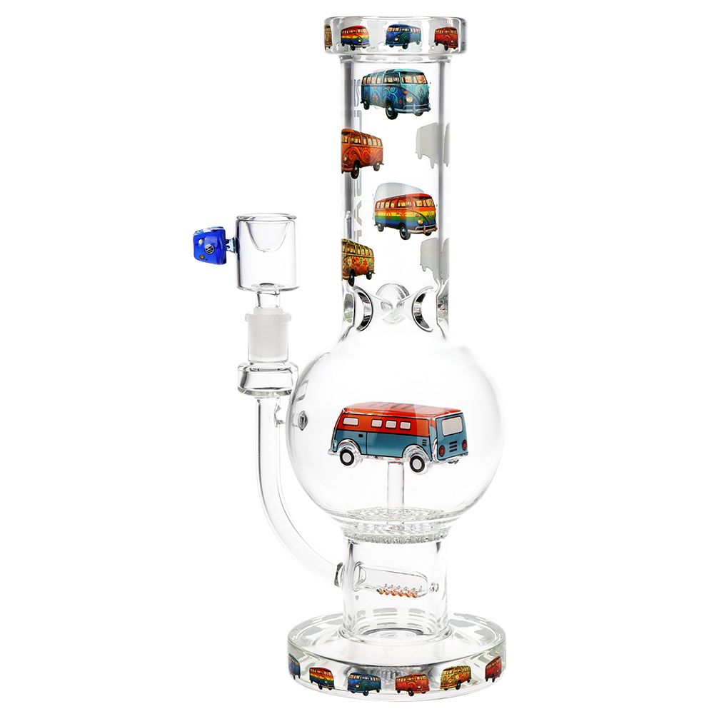 Pulsar VW Bus Bubble Base Glass Water Pipe - 12.25" / 14mm F - Discreet Smoker
