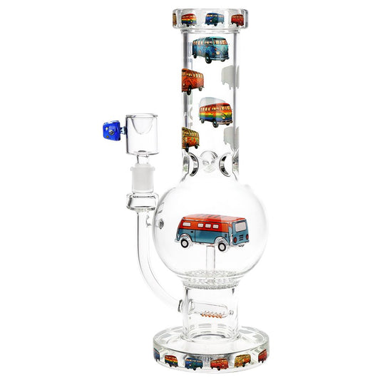 Pulsar VW Bus Bubble Base Glass Water Pipe - 12.25" / 14mm F - Discreet Smoker