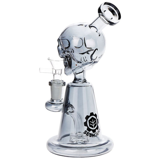 SeshGear Ancient Skullz Glass Water Pipe - 7.5" / 14mm F - Discreet Smoker