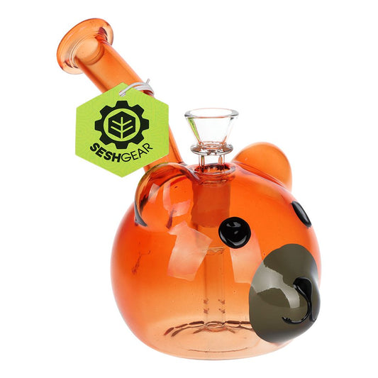 SeshGear Stoney the Bear Glass Water Pipe - 5.75" / 14mm F - Discreet Smoker