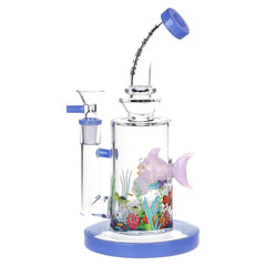 Pulsar Fish Out of Water Glass Water Pipe - 9" / 14mm F - Discreet Smoker