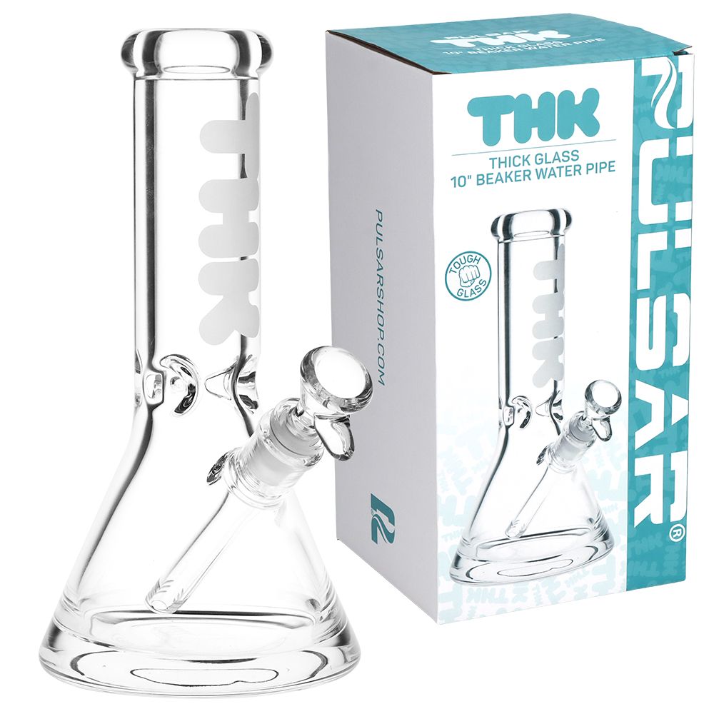 Pulsar "THK" 9mm Beaker Glass Water Pipe - 10" / 14mm F