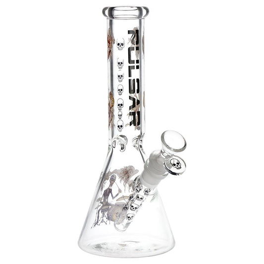 Pulsar Give the Drummer Some Beaker Glass Water Pipe - 9.75" / 14mm F - Discreet Smoker