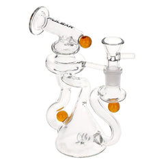 Pulsar Marble Scope Recycler Glass Water Pipe - 6" / 14mm F