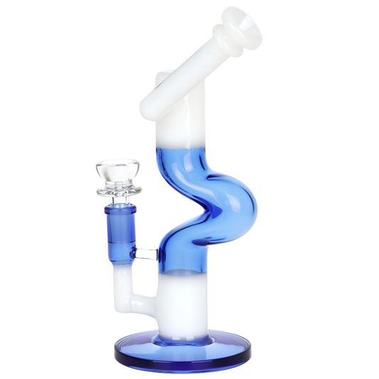 Pulsar Two-Tone U-Bend Tube Glass Water Pipe - 9.5" / 14mm F - Discreet Smoker