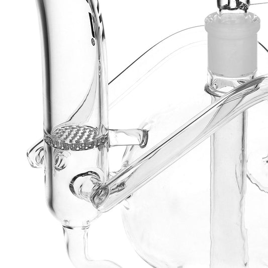 Pulsar Skull Eyes Recycler Glass Water Pipe - 12.5" / 19mm F / Clear - Discreet Smoker