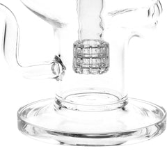 Pulsar Skull Eyes Recycler Glass Water Pipe - 12.5" / 19mm F / Clear - Discreet Smoker