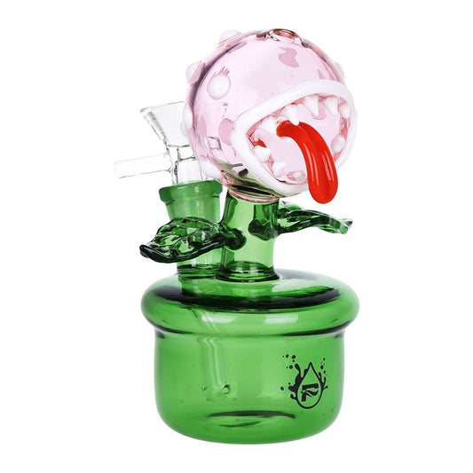 Pulsar Angry Flower Pot Glass Water Pipe - 5.5" / 14mm F - Discreet Smoker