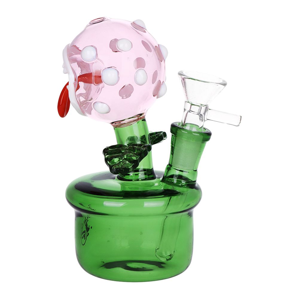 Pulsar Angry Flower Pot Glass Water Pipe - 5.5" / 14mm F - Discreet Smoker