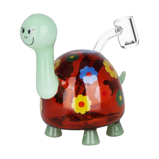 SeshGear Hippy Turtle Glass Dab Rig - 5" / 14mm F - Discreet Smoker
