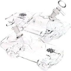 2CT BUNDLE - SeshGear Clear Car Glass Water Pipe - 6.75" / 14mm F - Discreet Smoker