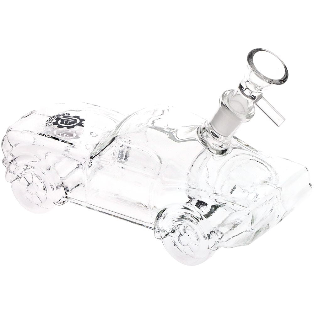 2CT BUNDLE - SeshGear Clear Car Glass Water Pipe - 6.75" / 14mm F - Discreet Smoker