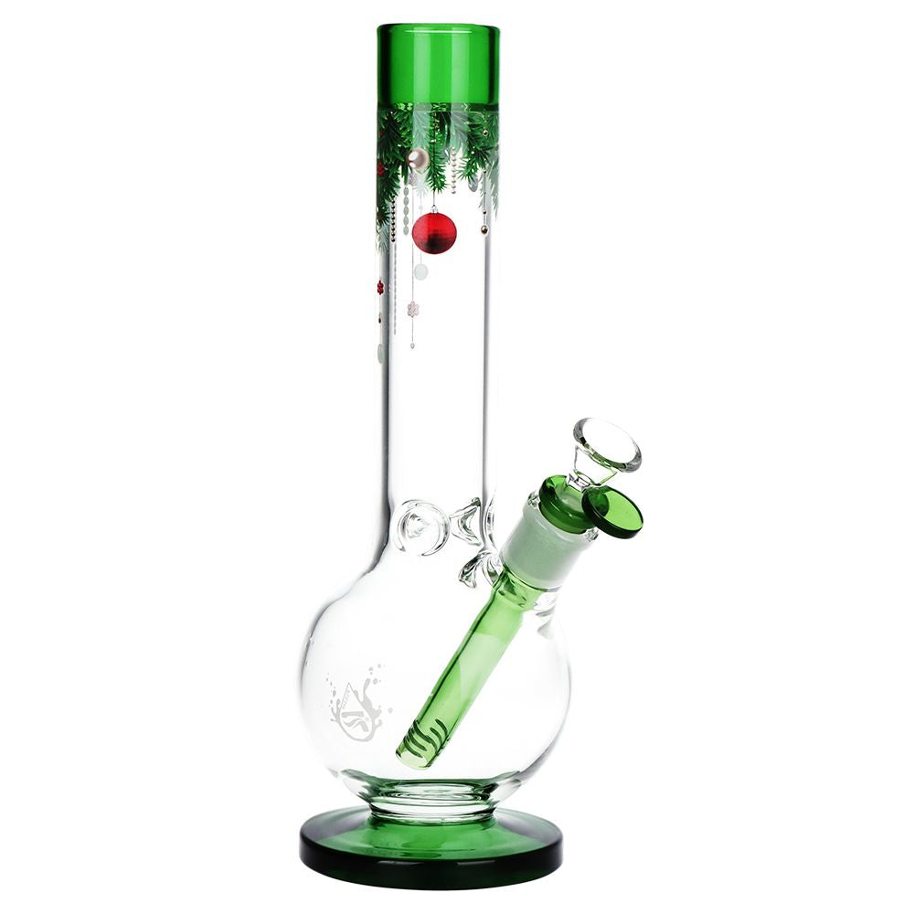 Pulsar Christmas Time Glass Bubble Base Water Pipe - 11.75" / 14mm F