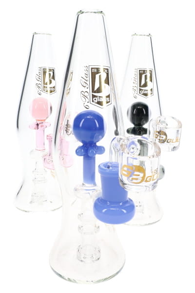 6B Glass Stemless Lava Lamp Dab Rig – 8″ – Assorted Colors - Discreet Smoker