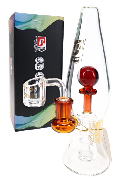 6B Glass Stemless Lava Lamp Dab Rig – 8″ – Assorted Colors - Discreet Smoker