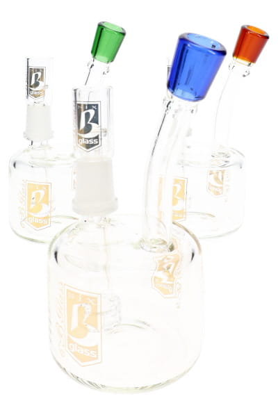 6B Glass Mini Stemless Puck Dab Rig – 5½″ – Assorted Colors - Discreet Smoker