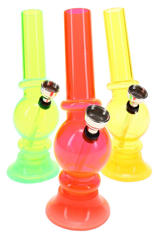 Colorful Acrylic Bong “Neon Mini” – 6″ – Assorted Colors