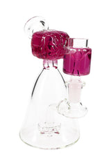 Glass Beaker Bong “Web Head” – Fluid-Filled Spider Hero – Showerhead Perc – 6″