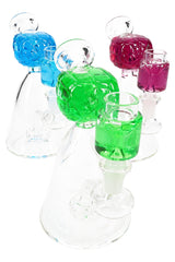 Glass Beaker Bong “Web Head” – Fluid-Filled Spider Hero – Showerhead Perc – 6″