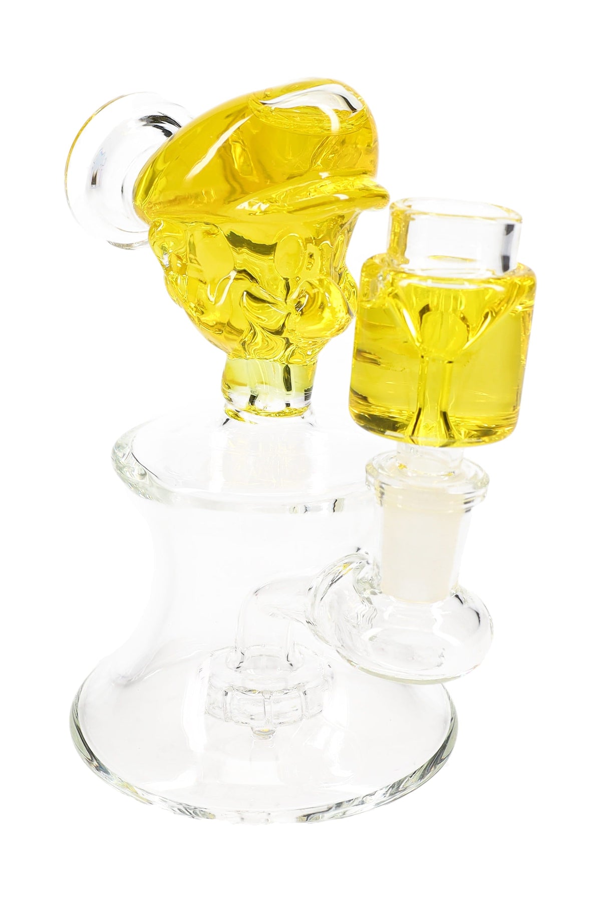 Fluid-Filled Plumber Glass Bong “Pipe Dream” – Showerhead Perc – 5.5″ - Discreet Smoker