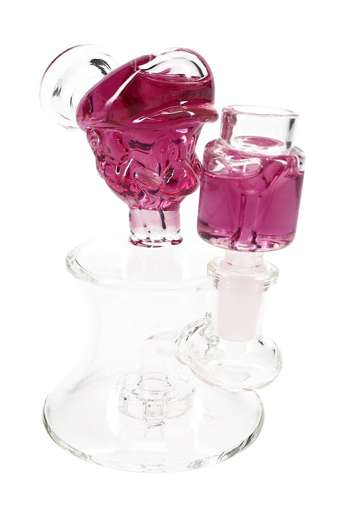 Fluid-Filled Plumber Glass Bong “Pipe Dream” – Showerhead Perc – 5.5″ - Discreet Smoker