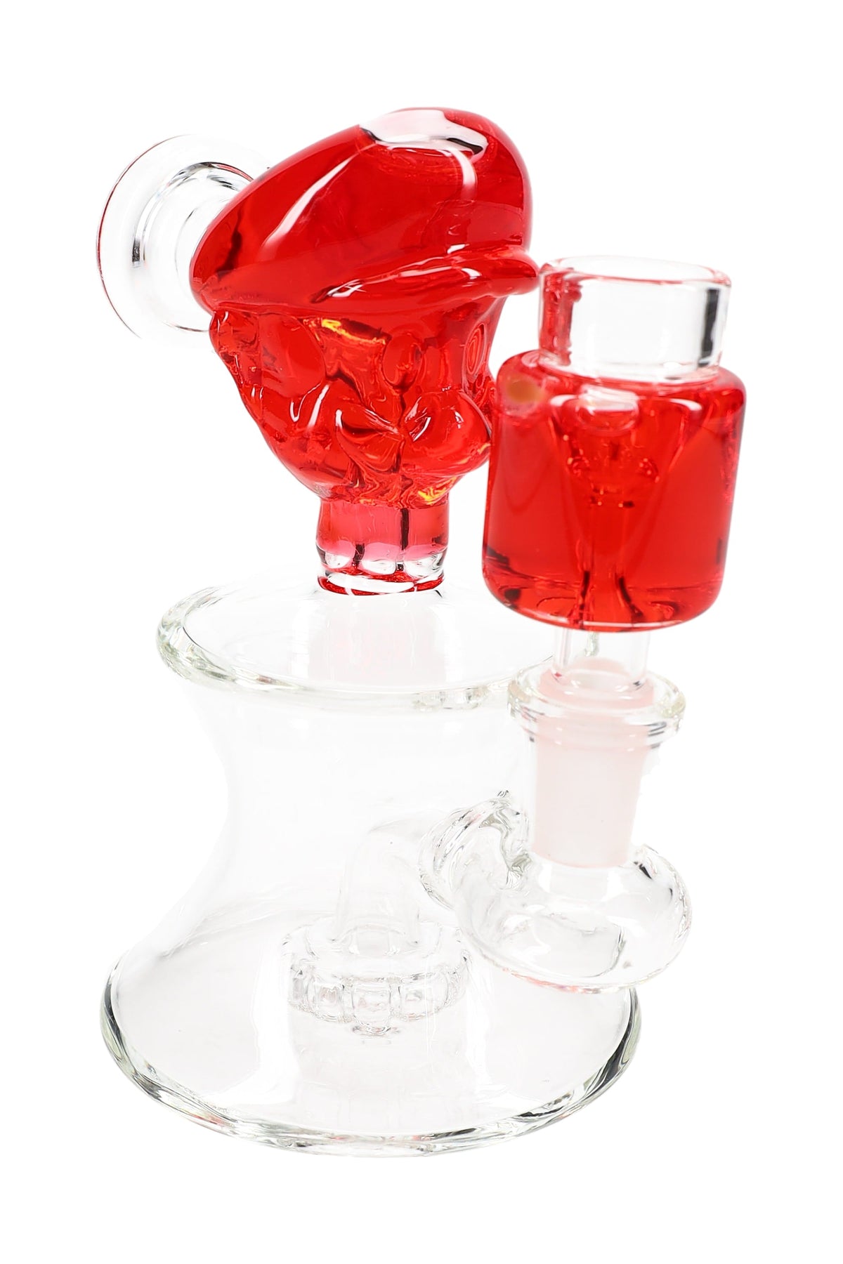 Fluid-Filled Plumber Glass Bong “Pipe Dream” – Showerhead Perc – 5.5″ - Discreet Smoker