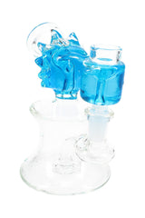 Glass Bong “Ricky” – Fluid-Filled – Showerhead Perc – 5½″ - Discreet Smoker