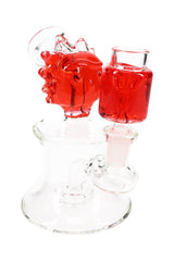 Glass Bong “Ricky” – Fluid-Filled – Showerhead Perc – 5½″ - Discreet Smoker