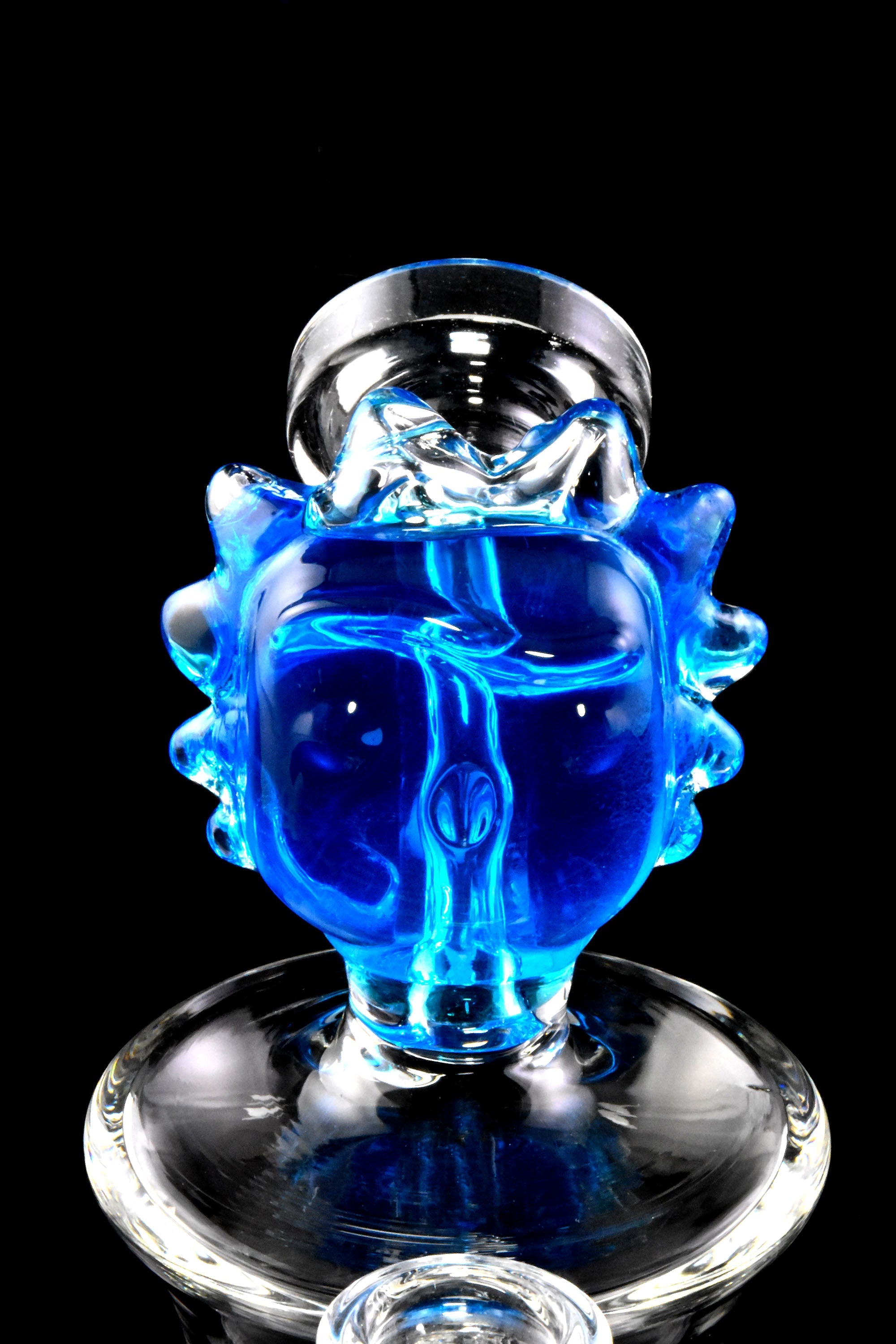 Glass Bong “Ricky” – Fluid-Filled – Showerhead Perc – 5½″ - Discreet Smoker