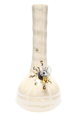Ancient Creations 9″ Gold Sunburst Ceramic Beaker Bong - Discreet Smoker