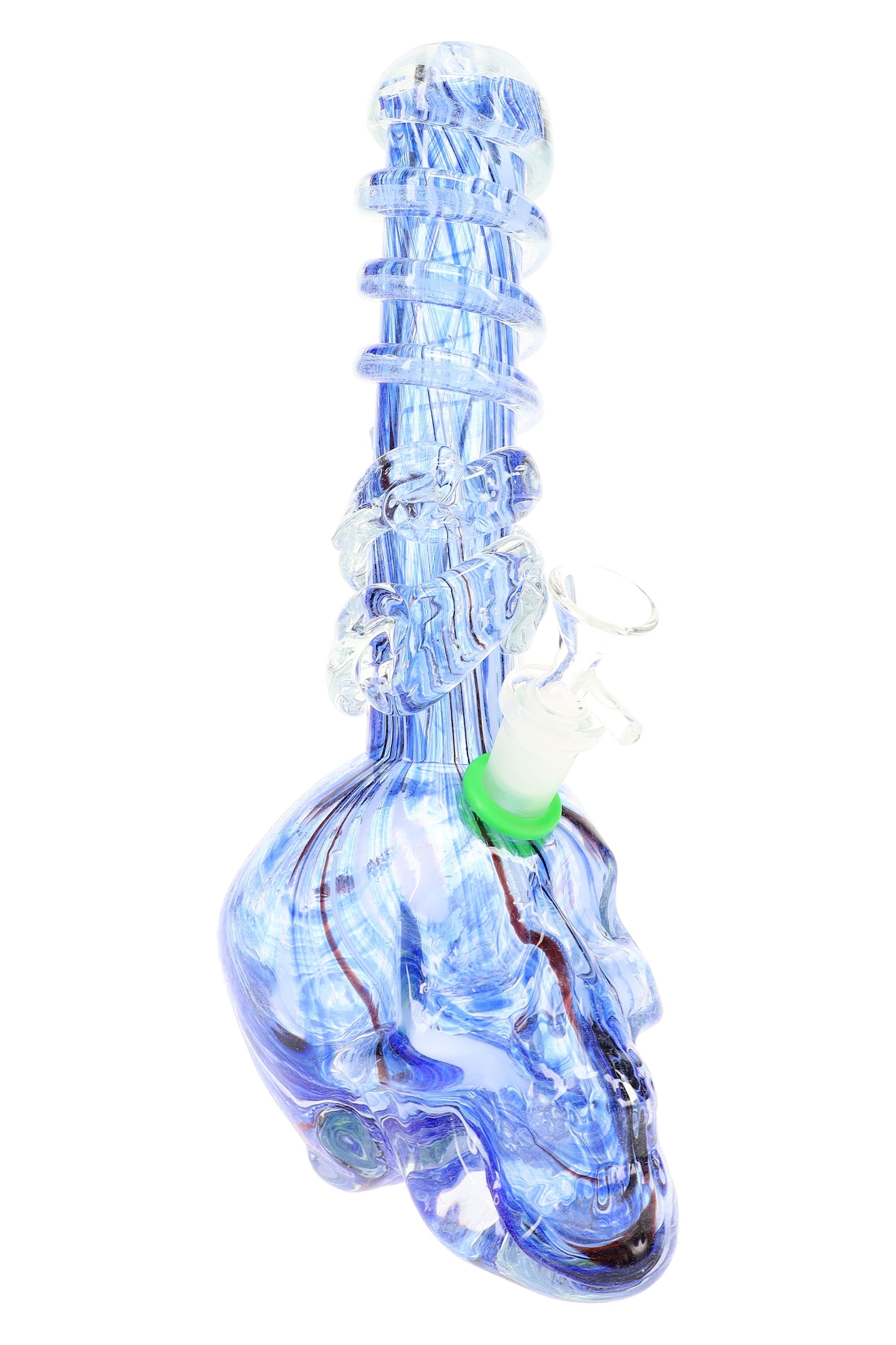 Soft Glass Skull Bong “Night Howl” – UV-Reactive Accents – Assorted Colors - Discreet Smoker