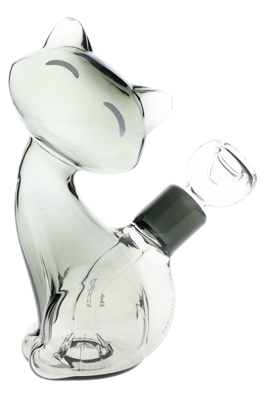 Hemper Alley Cats Cat Glass Bong – 6″ – 14.5 mm - Discreet Smoker