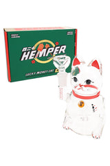 Hemper Lucky Money Cat Glass Bong – 5″ - Discreet Smoker
